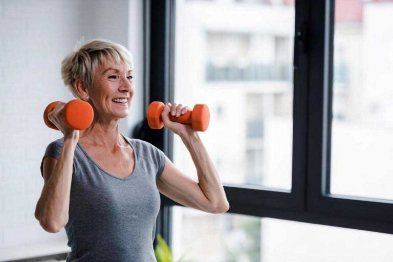 Upper Body Exercises For Seniors To Ease Your Daily Activities   Upper Body Exercises For Seniors Upper Body Dumbbell Workout For Seniors 768x512 